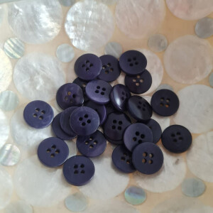 Plain Corozo Buttons 15mm - Meet Milk Blueberry